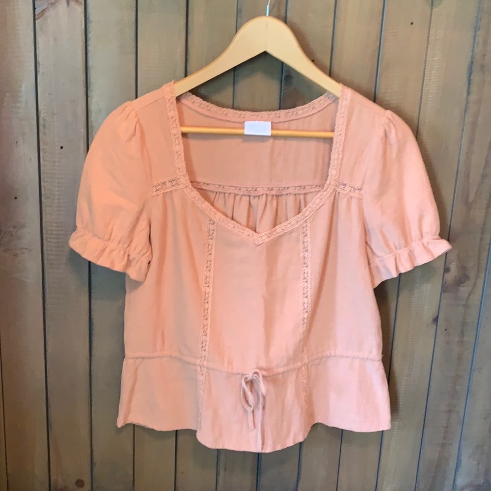 mauve babydoll blouse